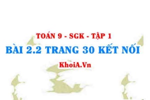 Bài 2.2 trang 30 Toán 9 Kết nối tri thức Tập 1